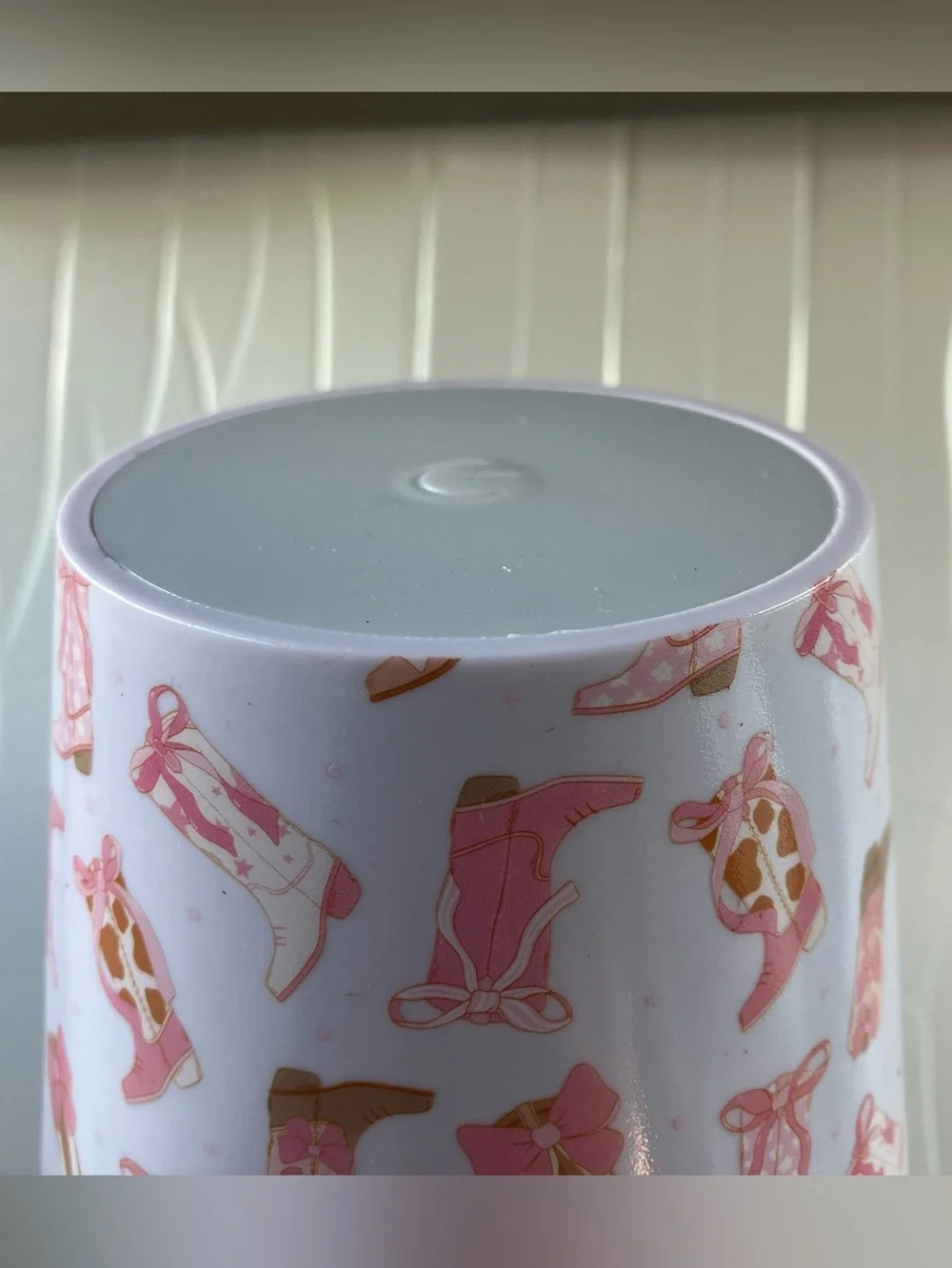 Pink LED Touch Lamp with Cowgirl Boot Shade